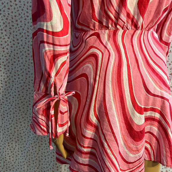 Pink Linen Mini Dress - Picture 7 of 7